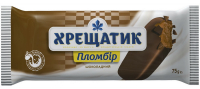 Морозиво Хрещатик Пломбір шоколадний в кондитерській глазурі 75г