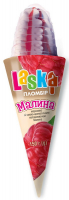 Морозиво Laska Малина ріжок 150г