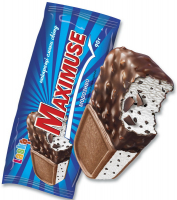 Морозиво Laska Maximuse з печивом в кондитерській глазурі 90г