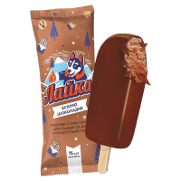 Морозиво Лайка Ескімо пломбір шоколадний в кондитерській глазурі 75г