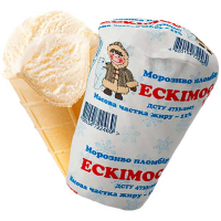 Морозиво Рудь Ескімос пломбір у вафельному стаканчику 80г