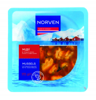 Мідії Norven в томатному соусі з овочами 170г