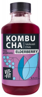 Напій Kombucha Elderberry Vit-fit бродіння фільтрований 0,5л