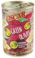 Оливки Oscar зелені з лимоном 300г