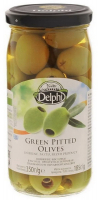 Оливки Delphi зелені без кісточки с/б 350г