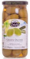 Оливки Delphi з/к зелені в росолі 350г