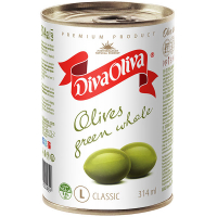 Оливки Diva Oliva зелені з кісточкою 300г