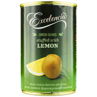 Оливки Excelencia з лимоном з/б 300г