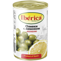 Оливки Iberica з лимоном ж/б 280г