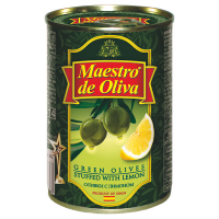 Оливки Маэстро дэ Олива зелені з лимоном 300г