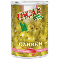 Оливки Oscar зелені з креветкою з/б 300г
