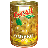 Оливки Oscar зелені з лимоном 300г