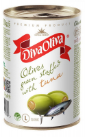 Оливки Diva Oliva зелені з тунцом з/б 314мл