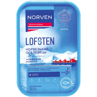 Оселедець Norven філе-шматочки в олії 500г