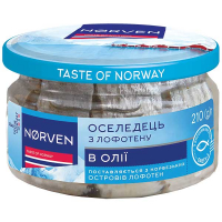 Оселедець Norven філе-шматочки в олії 210г