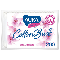 Ватні палички гігієнічні Aura Beauty Soft & Delicate, 200 шт.