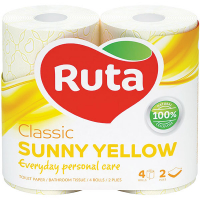 Туалетний папір Ruta Classic Sunny Yellow Жовтий, 4 шт.