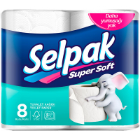 Туалетний папір Selpak Super Soft Білий, 8 шт.