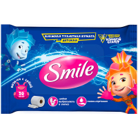 Туалетний папір вологий дитячий Smile Фіксики, 44 шт.