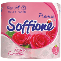 Туалетний папір Soffione Premio Fancy Camellia Рожевий, 4 шт.