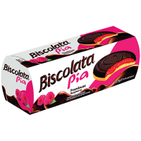 Печиво Biscolata з малиновим кремом та чор.шок. 100г
