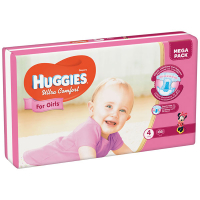 Підгузки Huggies Ultra Comfort д/дівчаток 4 8-14кг 66шт