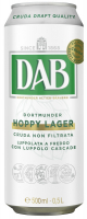 Пиво DAB Hoppy Lager світле нефільтроване 5% 0.5 л