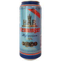 Пиво Henninger Hefeweizen пшеничне ж/б 0,5л