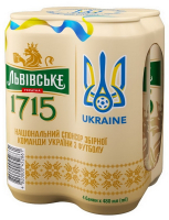 Пиво Львівське 1715 з/б 4*0,48л