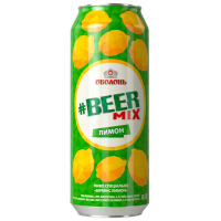 Пиво Оболонь Beermix лимон ж/б 0.5л