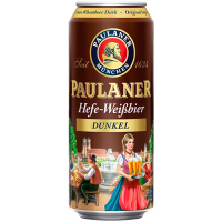 Пиво Paulaner Hefe-Weissbier dunkel нефільтр. ж/б 0,5л