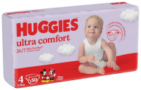 Підгузки Huggies Ultra Comfort 24/7 7-18кг 50шт