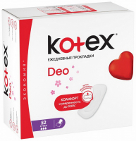 Щоденні гігієнічні прокладки Kotex Deo Super, 52 шт.