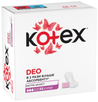 Щоденні гігієнічні прокладки Kotex Deo Super 52 шт