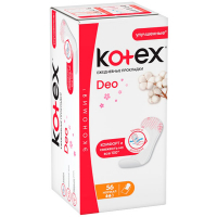 Щоденні гігієнічні прокладки Kotex Deo Normal, 56 шт.