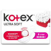 Гігієнічні прокладки Kotex Ultra Soft Super, 8 шт.