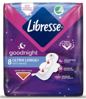 Гігієнічні прокладки Libresse Goodnight Maxi, 8 шт.