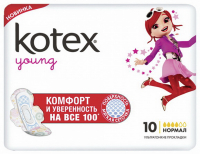 Гігієнічні прокладки Kotex Young Normal, 10 шт.