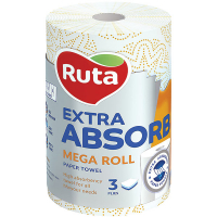 Рушники паперові рулонні Ruta Extra Absorb Mega Roll Білий, 1 шт.