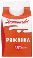 Ряжанка Яготинська 4% pure-pak 450г 