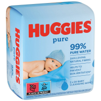 Дитячі серветки вологі гігієнічні Huggies Pure 2+1, 168 шт.