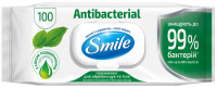 Серветки Smile Antibacterial вологі 100шт