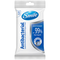 Серветки вологі антисептичні Smile Antibacterial, 15 шт.
