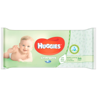 Дитячі серветки вологі гігієнічні Huggies Natural Care, 56 шт.