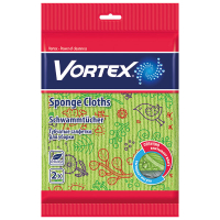 Серветки Vortex губчаті для прибирання 18*20см 2шт.