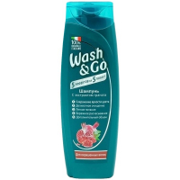 Шампунь для фарбованого волосся Wash & Go 5в1 з екстрактом гранату, 400 мл