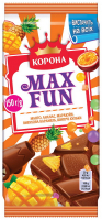 Шоколад Корона Максфан з фруктовими шматочками 150г