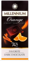 Шоколад Millennium Favorite Orange чорний 74% 100г