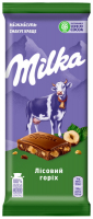 Шоколад Milka молочний з лісовим горіхом 90г
