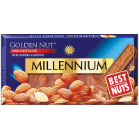 Шоколад Millennium Gold молочний з мигдалем 100г
